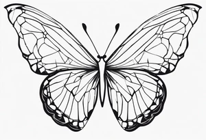 butterfly wings made out of glass tattoo idea