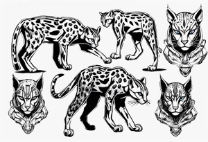 cybernetic ocelot tattoo idea