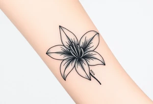 Hybrid flower lily with the date since 2015 tattoo idea