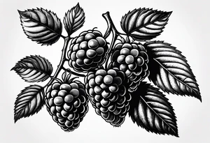 a raspberry branch that has a masculine look to it. tattoo idea