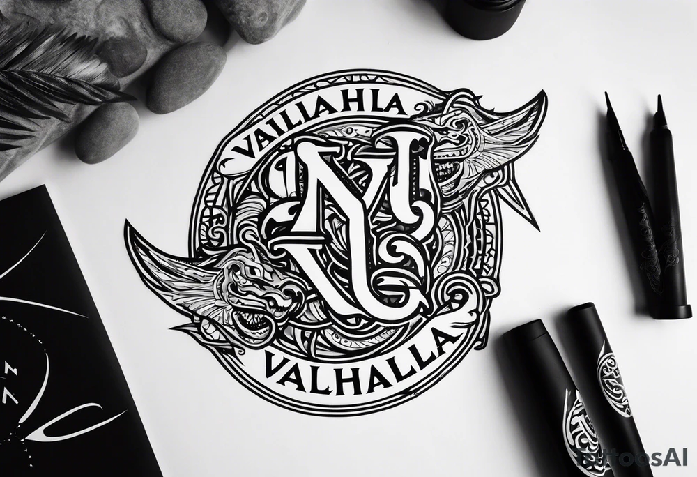 Valhalla serpent tattoo idea
