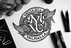 Valhalla serpent tattoo idea