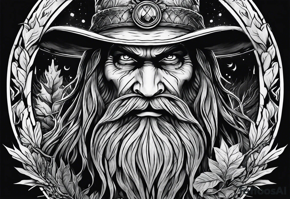 Leshy creepy looming danger tattoo idea