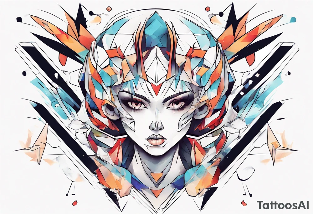 Abstract anime tattoo tattoo idea