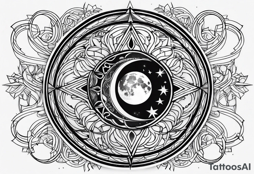 sacred moon tattoo idea
