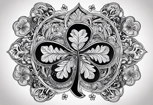 Shamrock with name tattoo idea