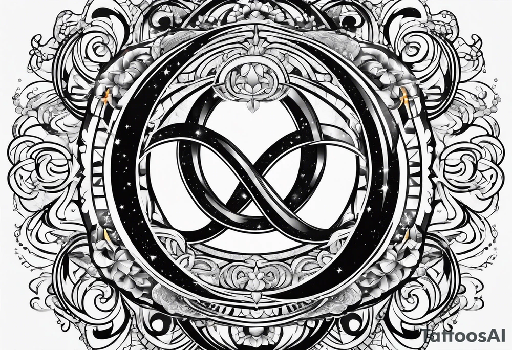 infinity symbol as a galaxy tattoo idea