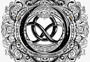 infinity symbol as a galaxy tattoo idea