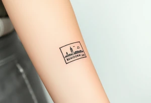 A postage stamp of Benidorm tattoo idea