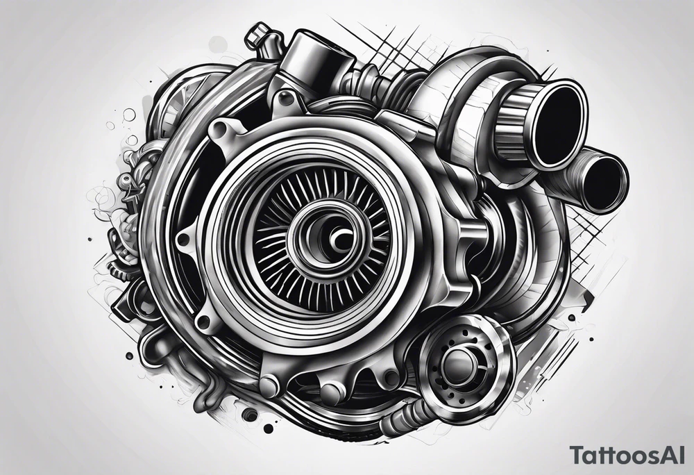 turbocharger,spark plug, mechanic tattoo idea