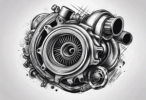 turbocharger,spark plug, mechanic tattoo idea