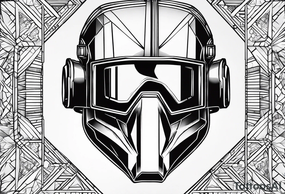 welding mask tattoo idea