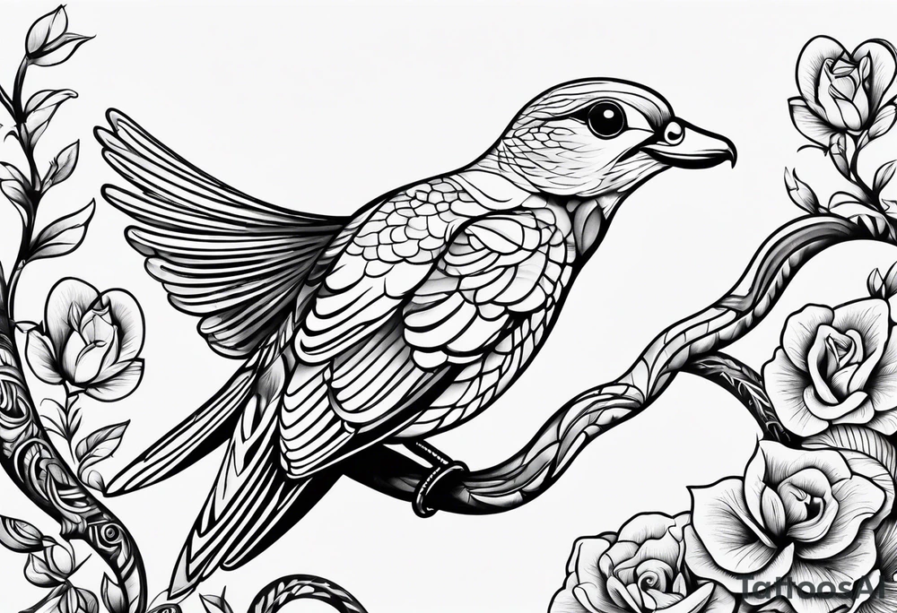 Snakes and doves tattoo idea