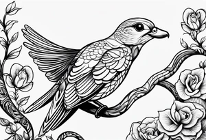 Snakes and doves tattoo idea