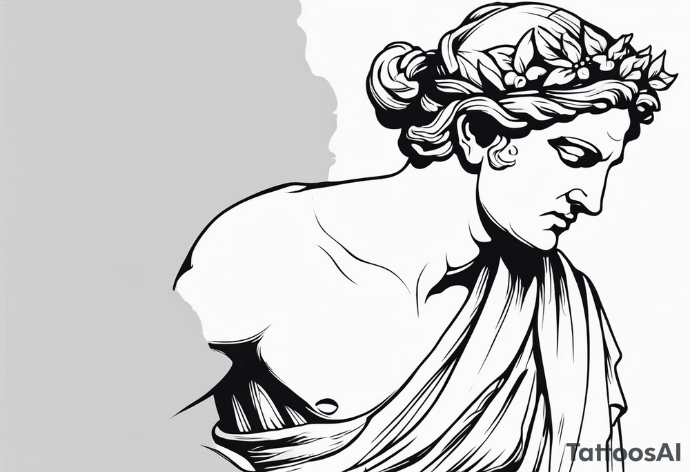 Greek mythology statue tattoo idea
