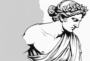 Greek mythology statue tattoo idea