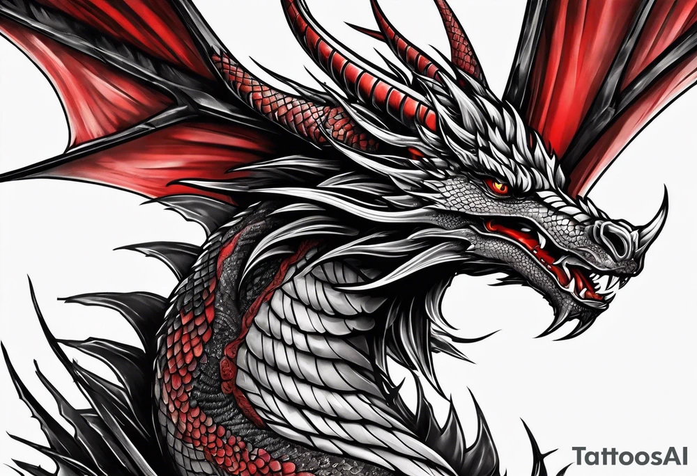 Red dragon tattoo idea