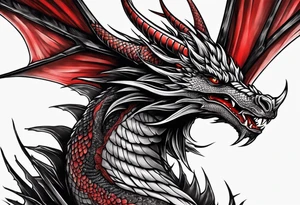 Red dragon tattoo idea