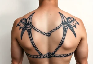 Male gimp tied up tattoo idea