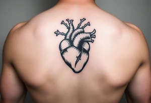 medieval heart woodcut tattoo idea