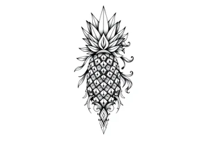 powerful majestic pineapple vagina, and anus 
with a crown tattoo idea