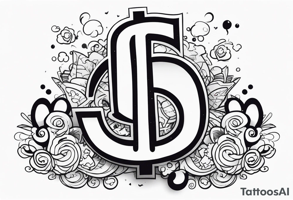 Dollar signs tattoo idea