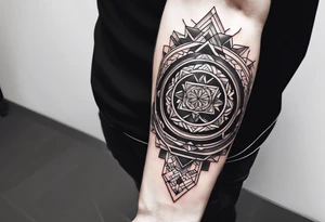 British, forearm tattoo, geometric, subtle, men, culture, iconic tattoo idea