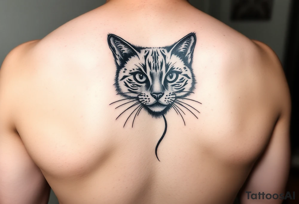 black cat tattoo idea