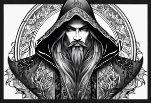 Cloak front facing tattoo idea