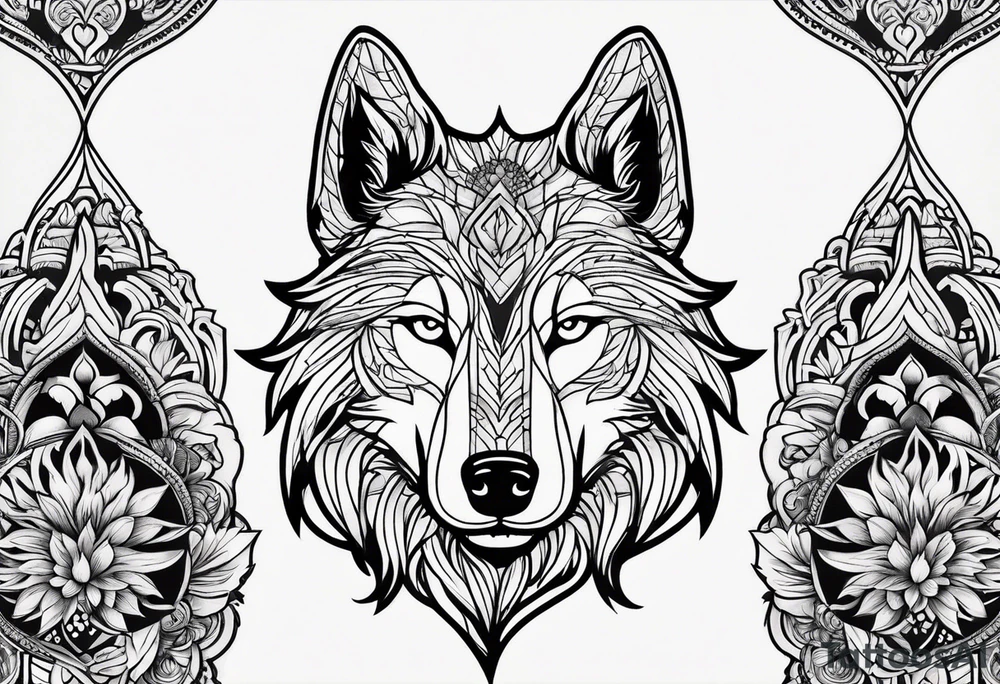 Wolf paw print tattoo idea