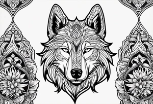 Wolf paw print tattoo idea
