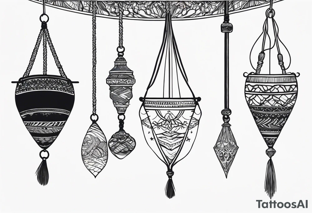 hanging rope shadow tattoo idea