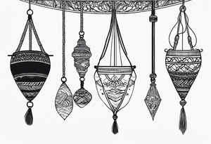 hanging rope shadow tattoo idea
