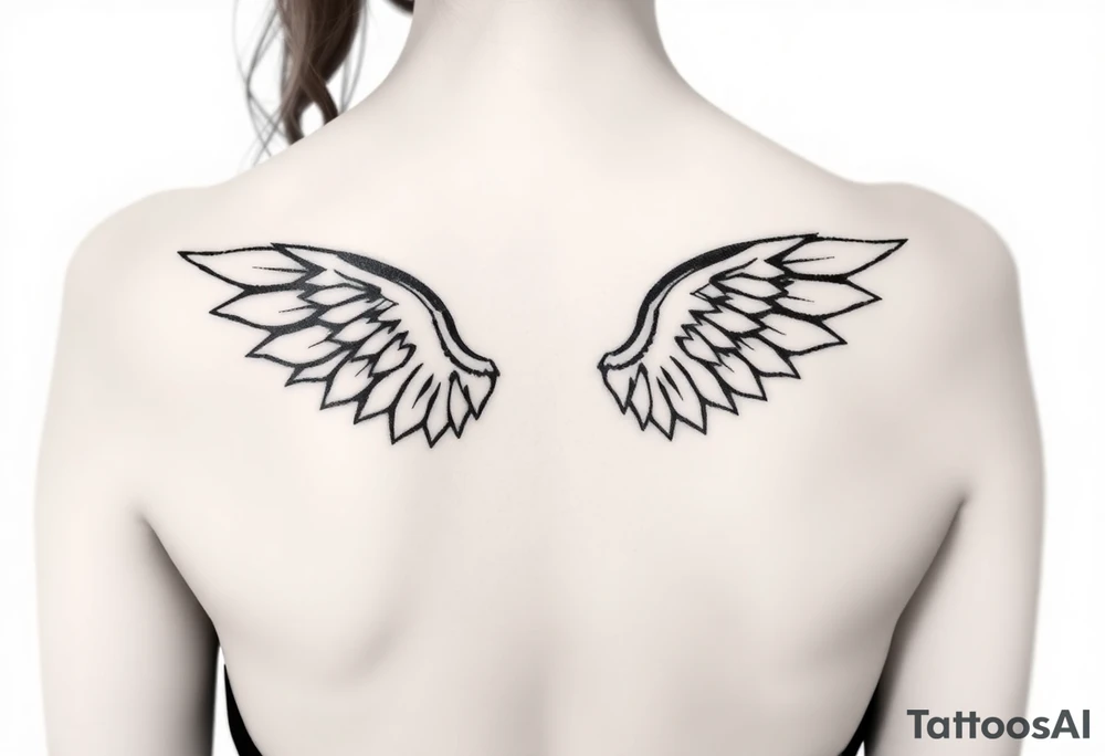 gothic wings small tattoo idea
