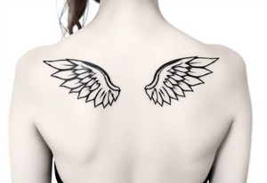 gothic wings small tattoo idea