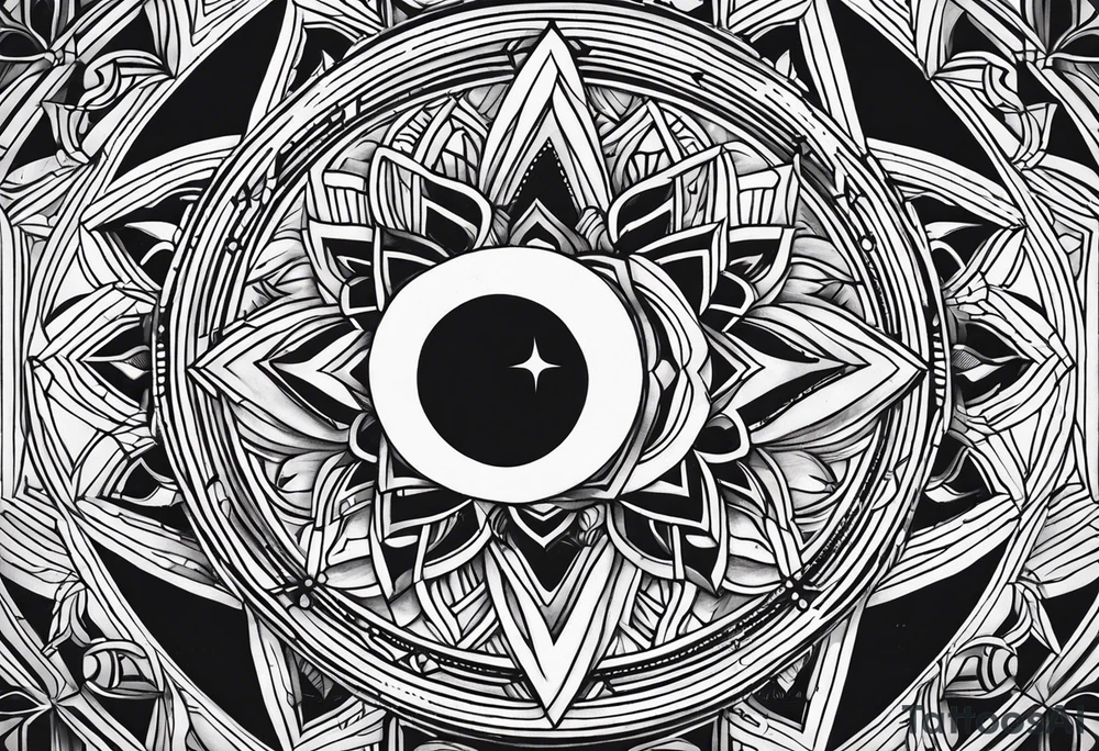 sacred moon tattoo idea