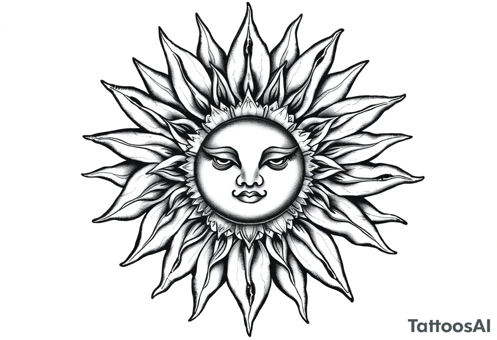 Sun tattoo idea