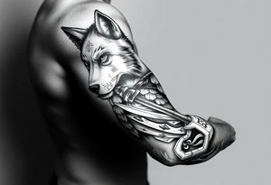 Arm Tattoo.

Hyper realistic Wolf, Samurai tattoo idea