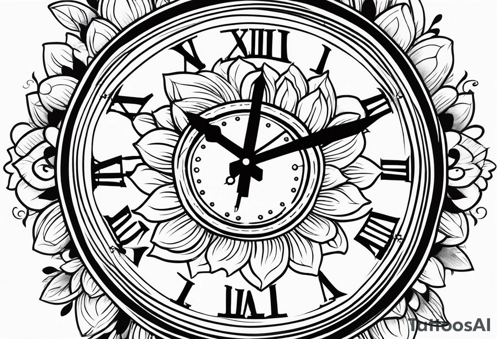 Salvatore Dahlia clock tattoo idea