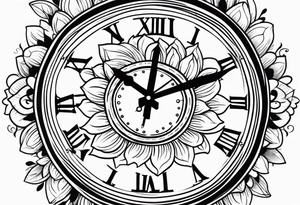 Salvatore Dahlia clock tattoo idea