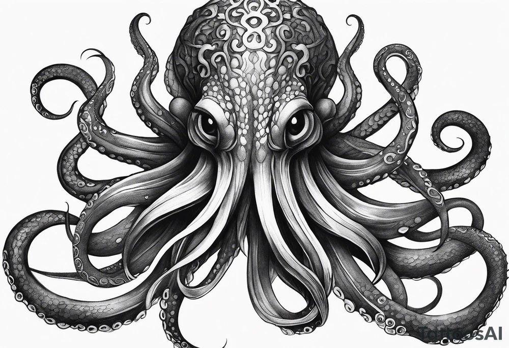 dark tentacles tattoo idea