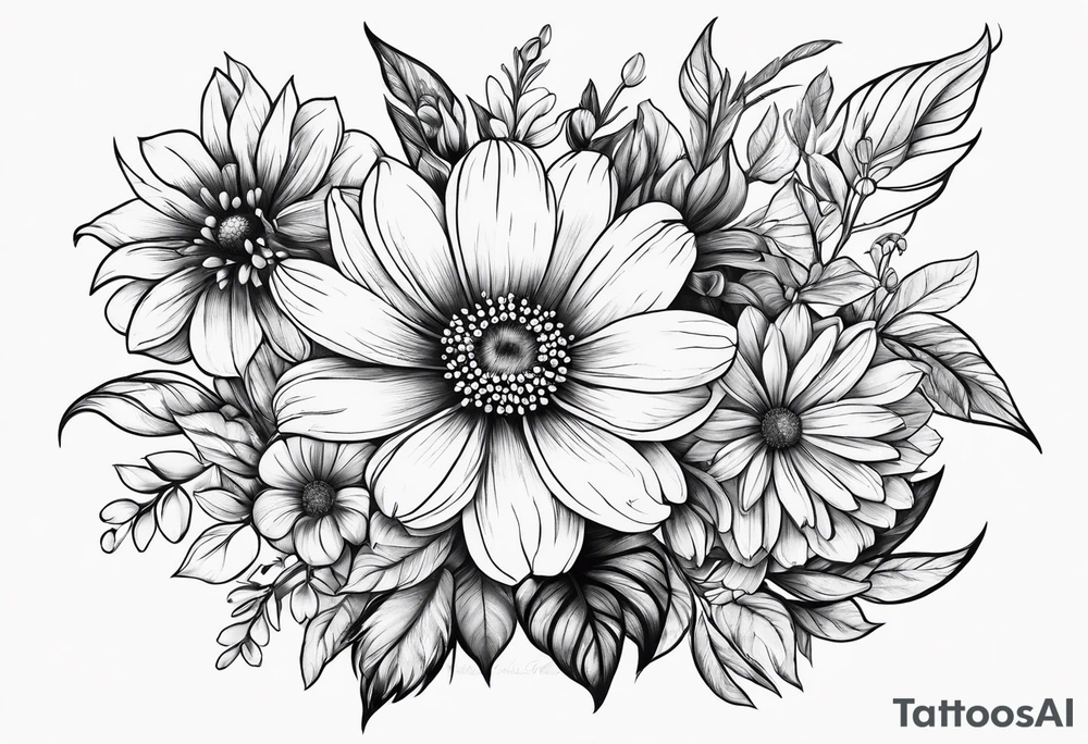 Wildflowers tattoo idea
