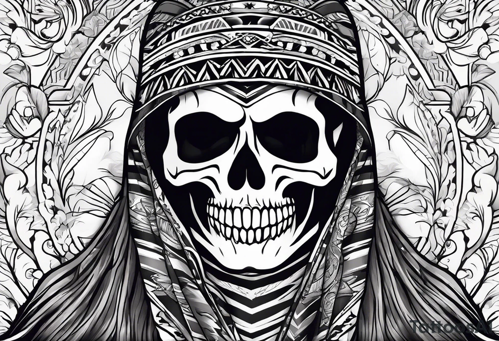 Ghost with sarape tattoo idea