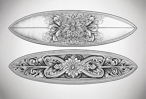 Surfboard tattoo idea