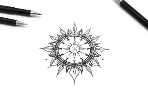 Sundial on the ground tattoo idea