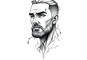 Reincarnation handsome men tattoo idea