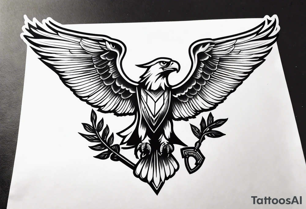 Battle eagle tattoo idea