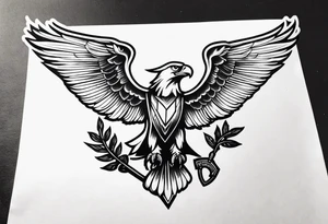 Battle eagle tattoo idea