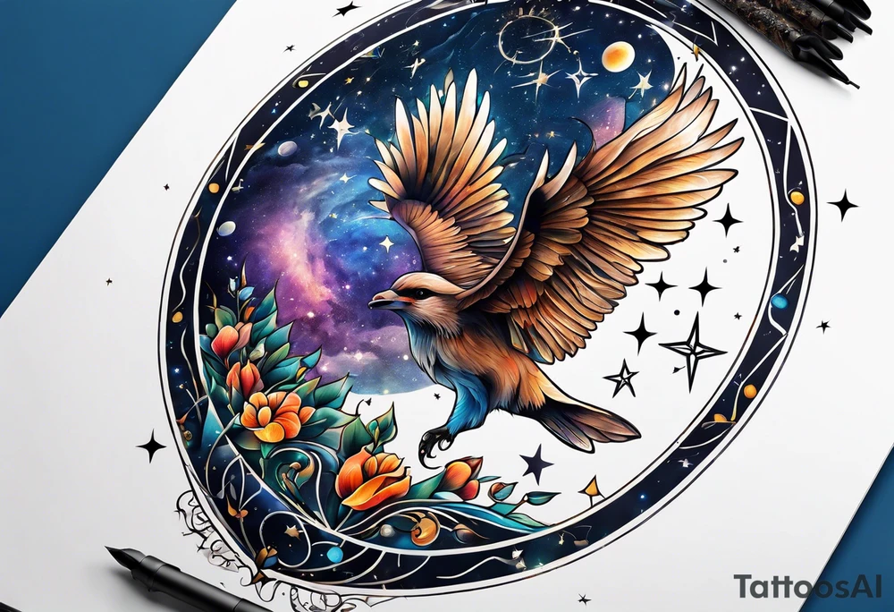 Constellation, animal tattoo idea
