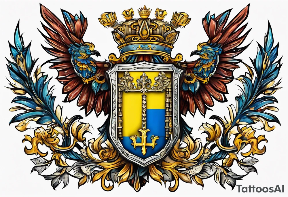 coat of arms of Ukraine tattoo idea
